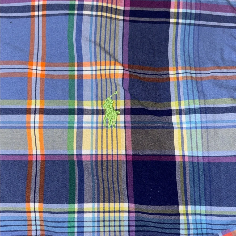 Polo by Ralph Lauren Men's XL Vibrant Blue Plaid Shirt